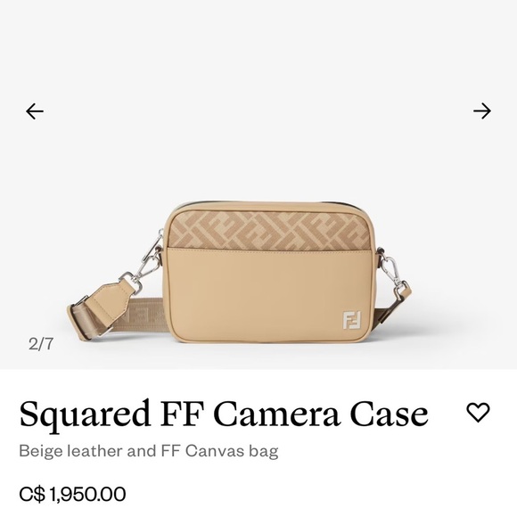 Vintage Fendi tobacco brown Pequin stripe crossbody camera bag - Picture 14 of 15